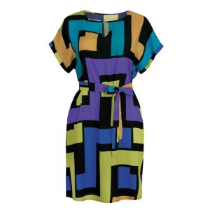 Anita Abito geometrico con cintura Parma