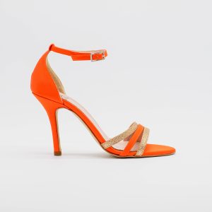 Sandalo RIO 2623 in raso color arancio