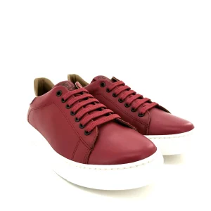 Saxone sneakers, in pelle rossa ferrari