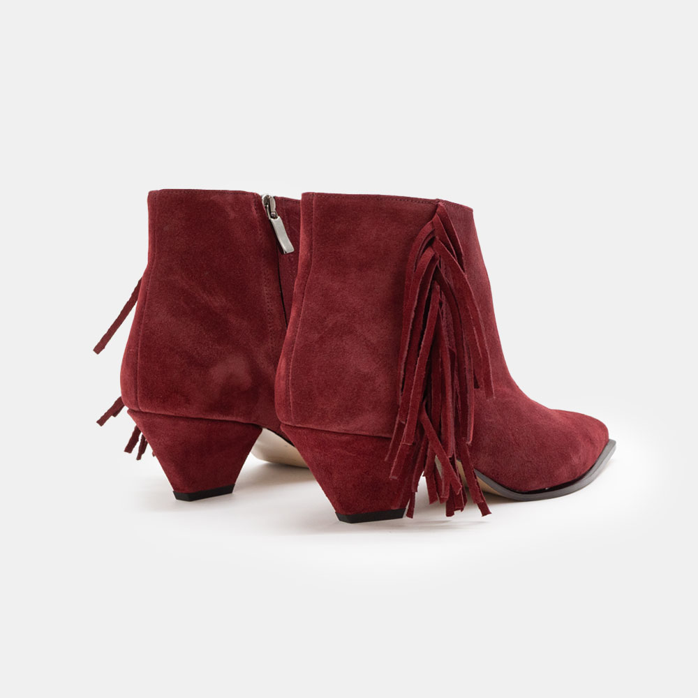 Tronchetto texano Bordeaux in Camoscio TEXAS 2726 - immagine 4