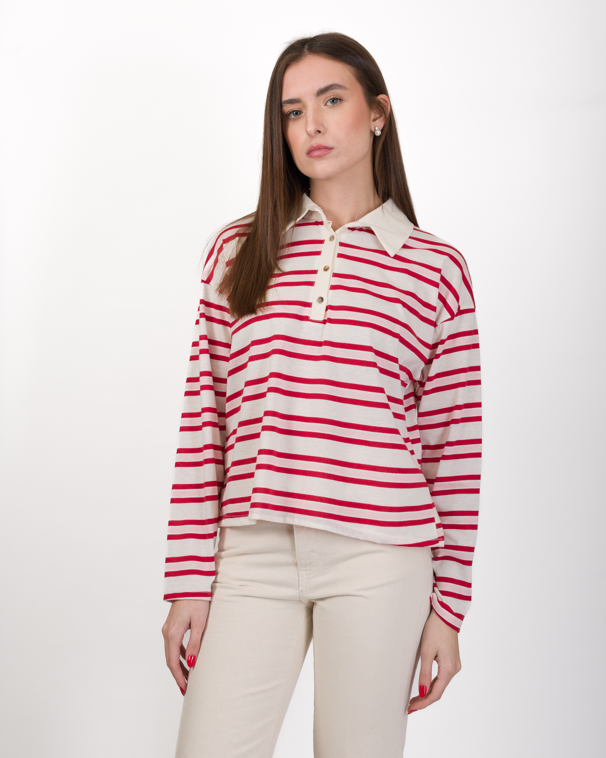 POLO A RIGHE CON MANICA LUNGA – HAVEONE - immagine 9