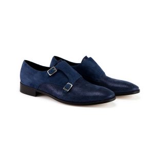 Scarpa stringata con doppia fibbia ALVARO special BLU