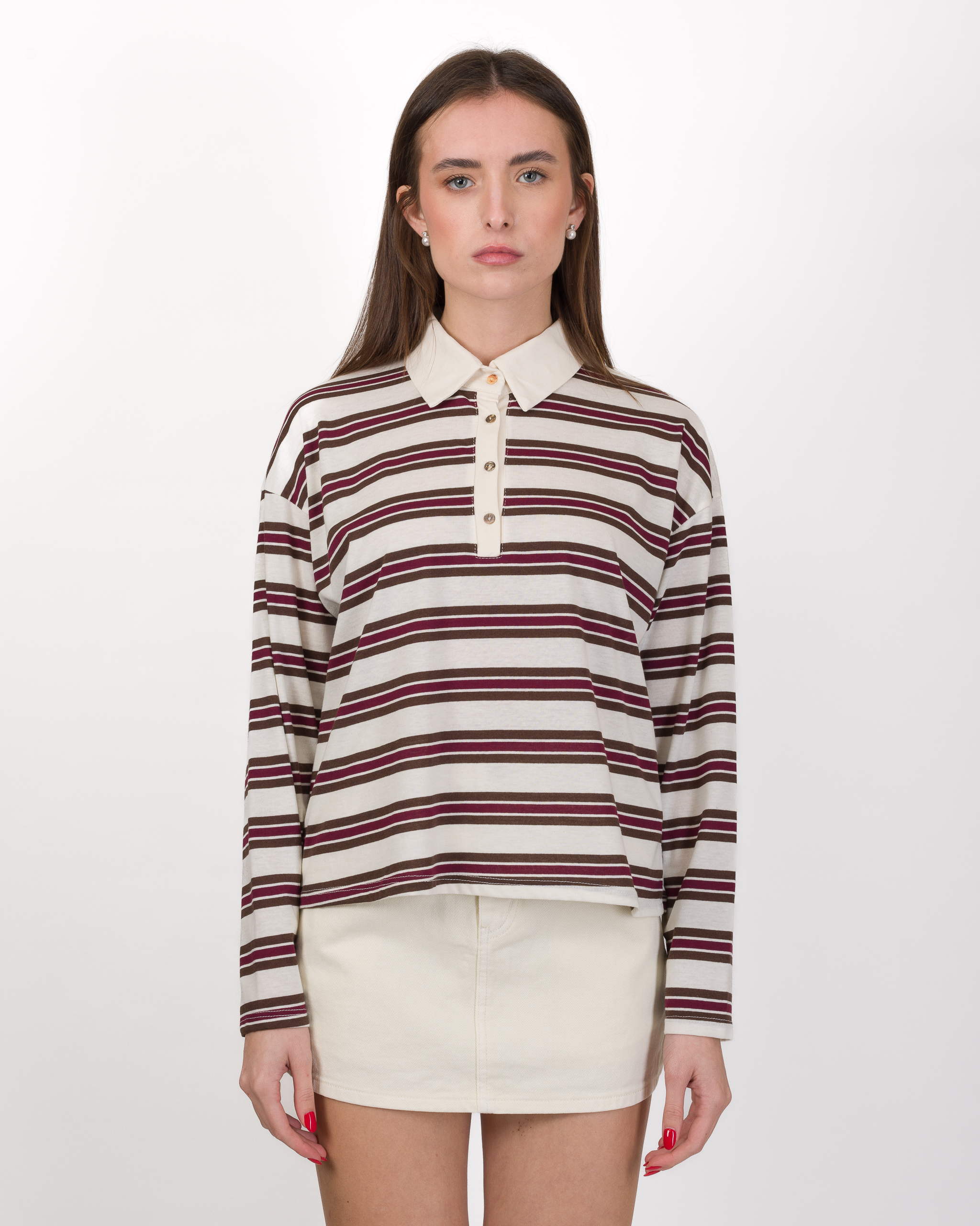 POLO A RIGHE CON MANICA LUNGA – HAVEONE - immagine 5